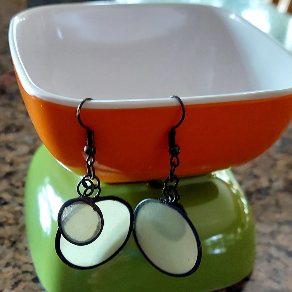 Worn once, Sibuyan Sea Capiz Earrings dangle earrings - Great Stocking Stuffer!